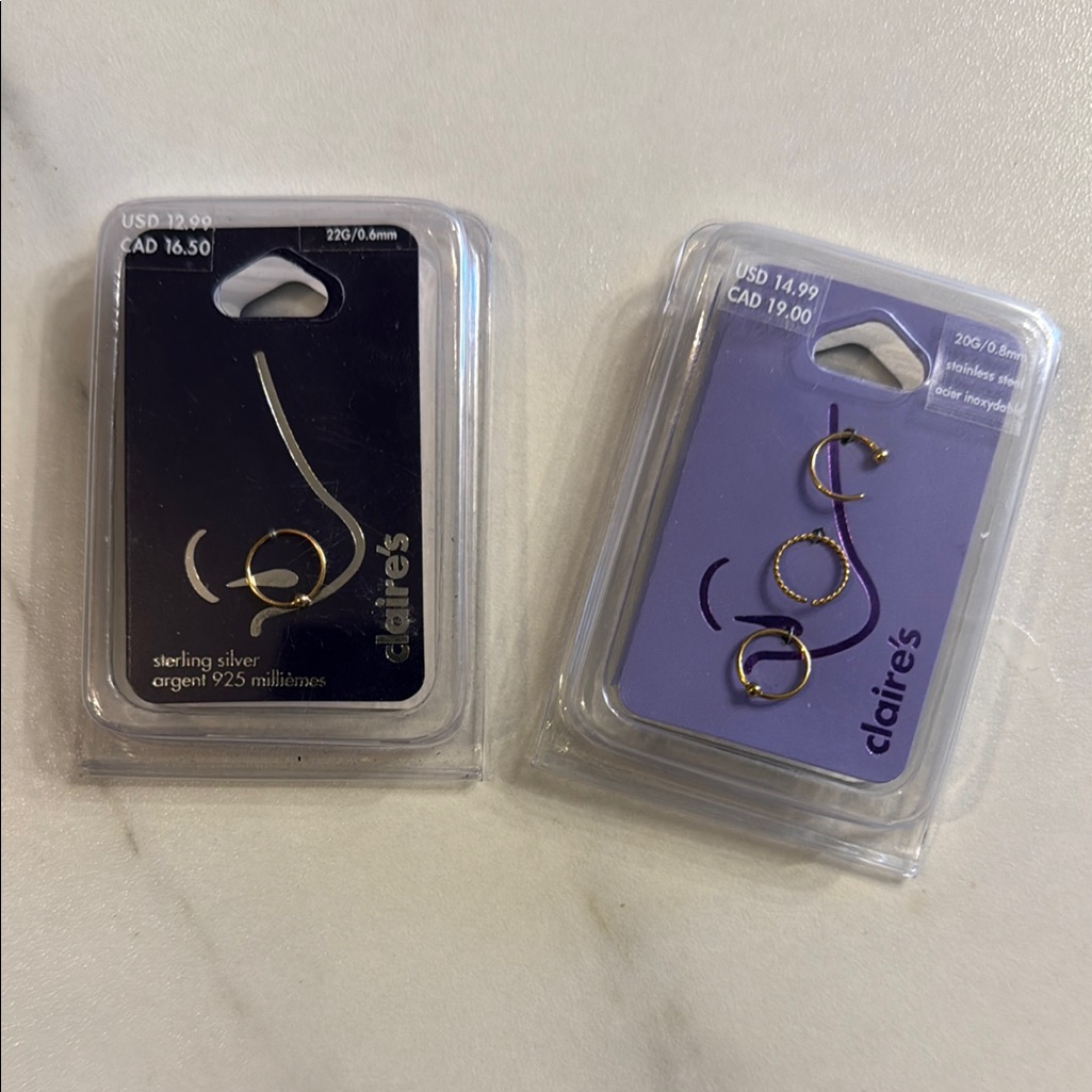 Gold Nose Rings Nwt